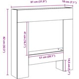  Okvir za kamin boja hrasta 81x18x82 cm od konstruiranog drva | shoptok.hr