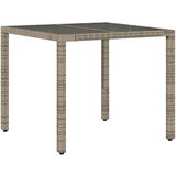  3-dijelni vrtni bistro set od poliratana s jastucima sivi | shoptok.hr
