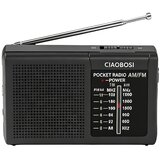AVIZAR Mini žepni radio FM in AM pasov s teleskopsko anteno in zvočnikom, Črna, (5000250443) | Shoptok.si