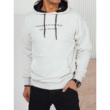 DStreet Bluza męska z nadrukiem jasnoszara | Shoptok.si