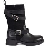 Shelvt Women's black low-heeled ankle boots with buckles | Eponuda.ba