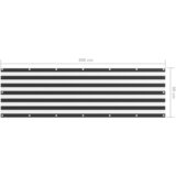 Balkonski zastor antracit i bijeli 90x300 cm od tkanine Oxford | Eponuda.com