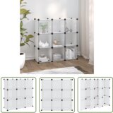 The Living Store Kockasta omarica za shranjevanje z 9 kockami in vrati prozorna - Kockasta Omarica Za Shranjevanje, (21744483) | Shoptok.si