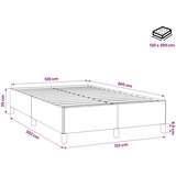  Okvir kreveta bez madraca crni 120 x 200 cm baršunasti | shoptok.hr