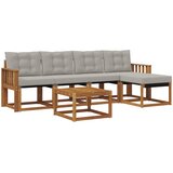  Set vanjskih sofa 6 kom. Prirodna i svjetlosiva | shoptok.hr