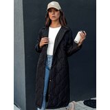 DStreet Płaszcz damski pikowany długi TRENDIFY czarny | shoptok.hr