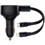 Baseus Enjoyment avtomobilski polnilec s kabli USB-C + Lightning 3A, 30W (črn), (20833632) | Shoptok.si
