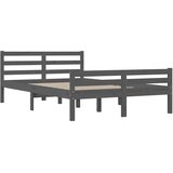  Okvir za krevet od masivnog drva sivi 150 x 200 cm veliki | shoptok.hr