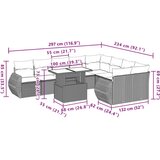 vidaXL 10-dijelni set vrtnih sofa od poliratana s jastucima smeđi | shoptok.hr