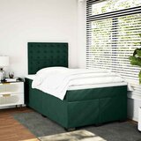  Krevet box spring s madracem tamnozeleni 120x190 cm baršunasti | shoptok.hr