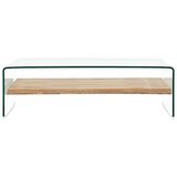  Stolić za kavu prozirni 98 x 45 x 31 cm od kaljenog stakla | shoptok.hr