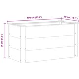  Vrtna Posuda za Sadnju WPC 100x50x54 cm Siva | Eponuda.ba