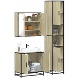 Maison Chic Kopalniški sestavi - Kopalniška garnitura 3-delna sonoma hrast inženirski les, (21788358) | Shoptok.si