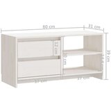 vidaXL TV omarica bela 80x31x39 cm trdna borovina | Shoptok.si
