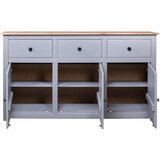  Komoda od masivne borovine siva 135x40x80 cm asortiman Panama | shoptok.hr