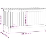  Vrtna kutija za pohranu siva 115x49x60 cm od masivne borovine | shoptok.hr