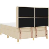 Box Postelja s vzmetnico in LED svetlobo Krem 140x190 cm Tkanina, (22049382) | Shoptok.si
