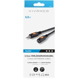 Vivanco Kabel 46057, 3.5mm M na 3.5mm Ž, produžni, 5m, crni | shoptok.hr