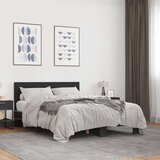 Okvir za krevet crni 135x190 cm konstruirano drvo i metal | shoptok.hr
