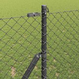  Stup za ogradu Siva 10 x 1 m (mreža 40 x 40 mm) Čelik i PVC | shoptok.hr