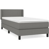 Maison Chic Box spring postelja - Vzmetna postelja z vzmetnico temno siva 90x190 cm blago SL13762, (21900450) Cene