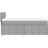  Okvir kreveta s oprugama i madrac svjetlosivi 80x200cm tkanina | shoptok.hr