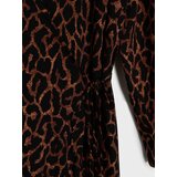 Sinsay Viskoza midi preklopna haljina u leopard uzorku | shoptok.hr