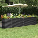 vidaXL Visoka greda iz prašno premazanega jekla 332x40x68 cm antracit | Shoptok.si