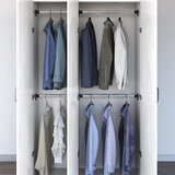 The Living Store Teleskopska palica za garderobo 4 kosi srebrna 58-100 cm - Teleskopska Palica Za Garderobo, (21484506) | Shoptok.si
