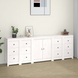 vidaXL Komoda bijela 230 x 35 x 80 cm od masivne borovine Cijene