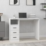 vidaXL Radni stol s ladicama bijeli 102 x 50 x 76 cm konstruirano drvo Cijene