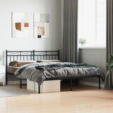 vidaXL Metalni okvir za krevet s uzglavljem crni 160x200 cm | shoptok.hr