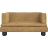  Dječja fotelja smeđa 60 x 40 x 30 cm baršunasta | shoptok.hr