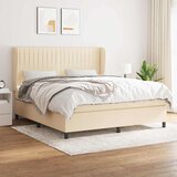 s oprugama i madracem krem 160x200 cm od tkanine | shoptok.hr