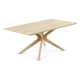 Kave Home Jedilna miza z mizno ploščo v hrastovem dekorju 100x200 cm Armande – | Shoptok.si