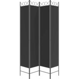 Sobna pregrada s 4 panela crna 160x220 cm od tkanine | Eponuda.ba