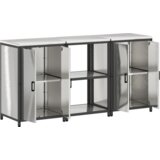  Kuhinjski set za pohranu 3 pcs Srebrna 180 x 50 x 92 cm | shoptok.hr