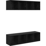 vidaXL Set TV komoda s pohranom 2 pcs Crni hrast 37 x 37 x 142.5 cm | shoptok.hr