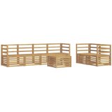 vidaXL Zunanja garnitura za sedenje 7 pcs Bela Masiven les akacije, (5000281301) | Shoptok.si