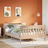  s regalom za knjige bez madraca 135x190 cm od borovine | shoptok.hr