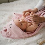 BabyOno Ručnik bambus 100x100 cm, with ears, tamno bež | shoptok.hr