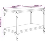 TV ormarić crni 60 x 33 x 41 cm od konstruiranog drva i čelika | shoptok.hr