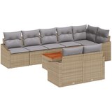  Set vrtnih sofa od 9 komada s jastučićima bež poli ratan akacija | shoptok.hr