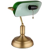 Globo Stolna svjetiljka Antique okrugla (40 W, D x Š x V: 26,5 x 18 x 36 cm, Zlatna, Zelena) | shoptok.hr