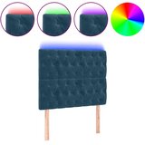  LED uzglavlje tamnoplavo 100x7x118/128 cm baršunasto | shoptok.hr