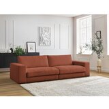 Bobochic Paris Sedežna garnitura iz rebrastega žameta v barvi terakote 274 cm Leonard – | Shoptok.si