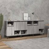  Komoda 3 kosa siva sonoma 60x35x70 cm inženirski les | Shoptok.si
