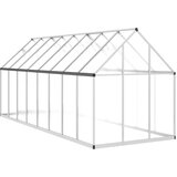  Staklenik s okvirom srebrni 445 x 169 x 195 cm aluminijski | shoptok.hr