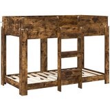  Krevet na kat za djecu s madracem Dimljeni hrast 90 x 160 cm | shoptok.hr