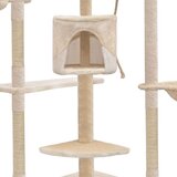 vidaXL Mačje drevo s praskalniki iz sisala 203 cm bež in bele barve | Shoptok.si